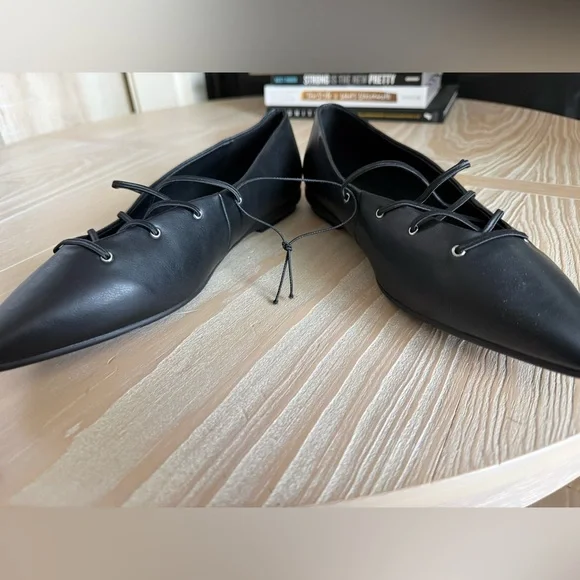 Aerosoles|Women’s Black Lace-Up pointy flats-Shoes,size 10•••NWT,closet staple - Picture 9 of 12